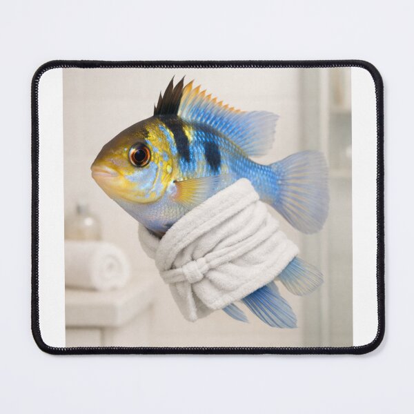 Item preview, Cozy Bathrobe German Blue Ram Fish designed and sold by Sillytoe.
