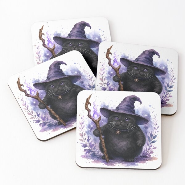 Item preview, Black Cat Wizard designed and sold by lvlupthreads.