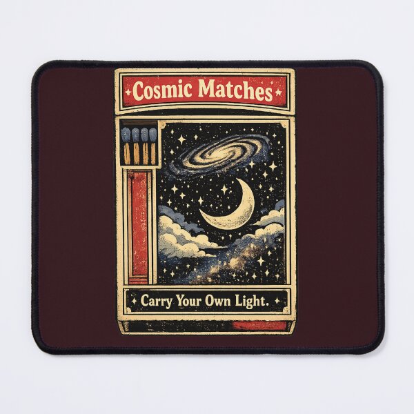 Item preview, Carry Your Own Light Vintage Celestial Matchbox - Cosmic Stars Moon Art designed and sold by NinaVibeStudio.