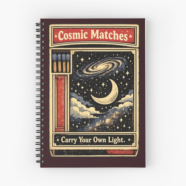 Item preview, Carry Your Own Light Vintage Celestial Matchbox - Cosmic Stars Moon Art designed and sold by NinaVibeStudio.