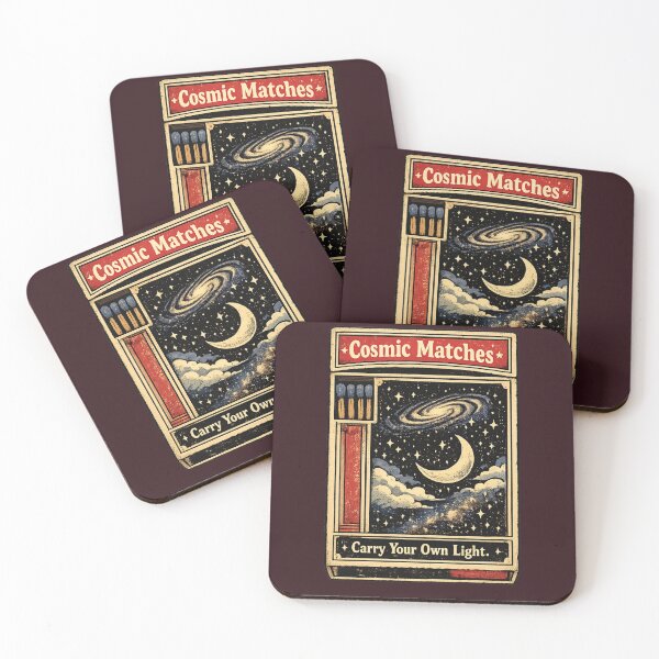 Item preview, Carry Your Own Light Vintage Celestial Matchbox - Cosmic Stars Moon Art designed and sold by NinaVibeStudio.