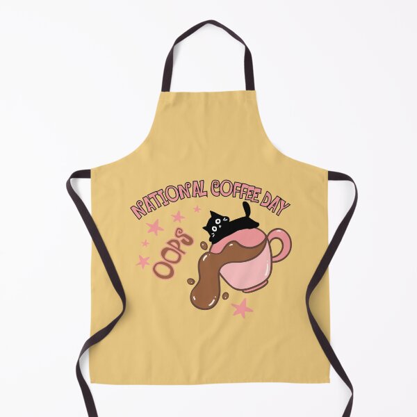 Item preview, National Coffee Day Oops Funny Spilled Coffee Cat designed and sold by BritishDelights.