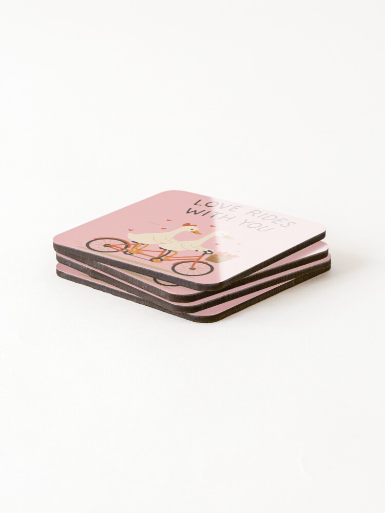 Thumbnail 4 of 5, Coasters (Set of 4), Love Rides With You designed and sold by eithden.