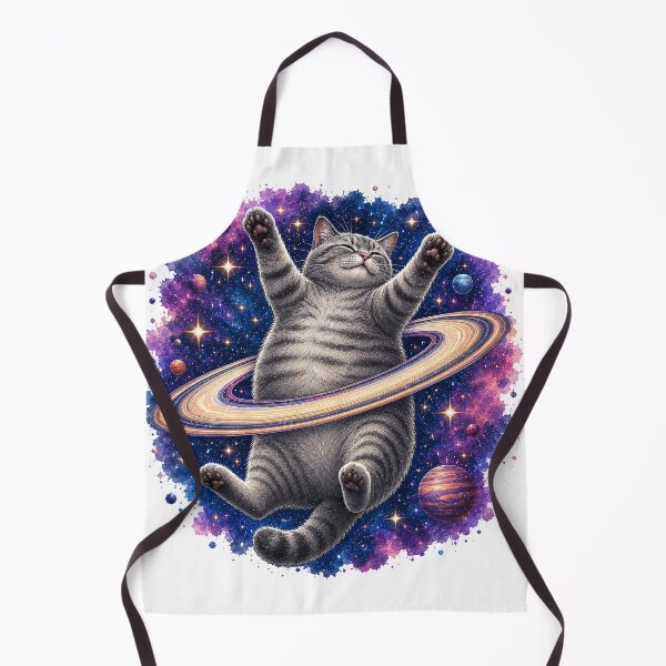 Item preview, Grey Tabby Cat in Space designed and sold by lvlupthreads.
