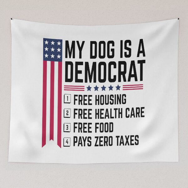 Item preview, My Dog Is a Democrat Funny Political Dog designed and sold by BMLprint ⭐⭐⭐⭐⭐.