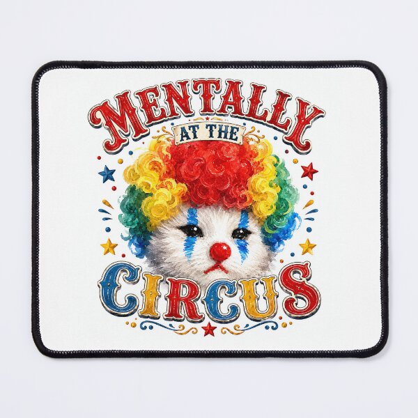 Item preview, Mentally at the Circus Cat designed and sold by lvlupthreads.