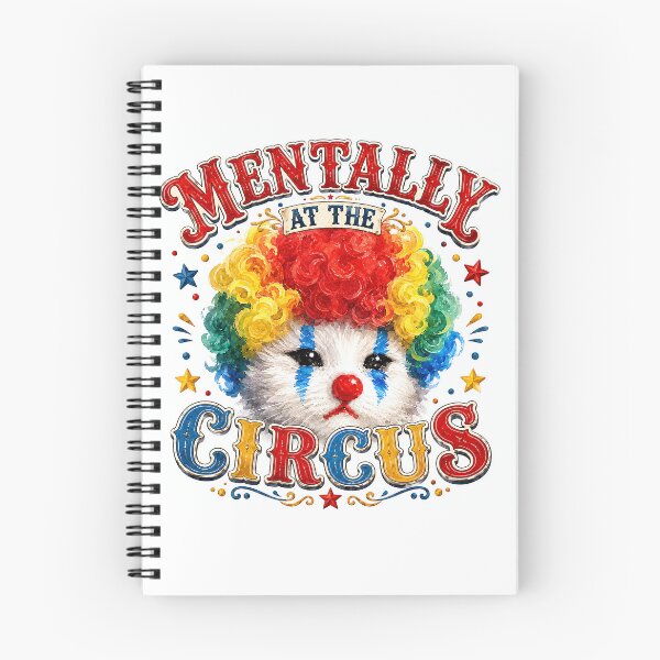 Item preview, Mentally at the Circus Cat designed and sold by lvlupthreads.