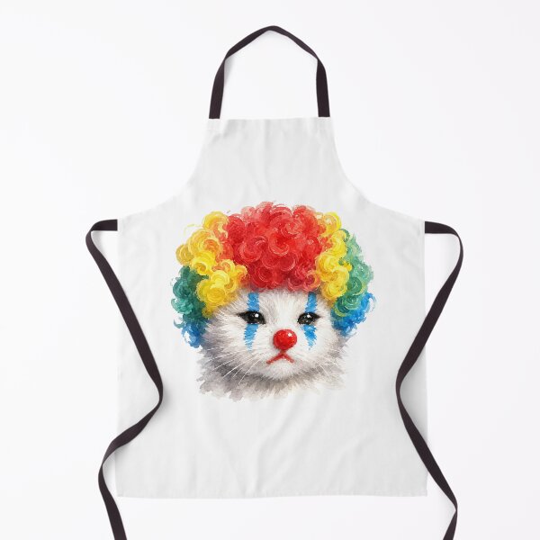 Item preview, Cute Clown Cat Funny Watercolor Art designed and sold by lvlupthreads.
