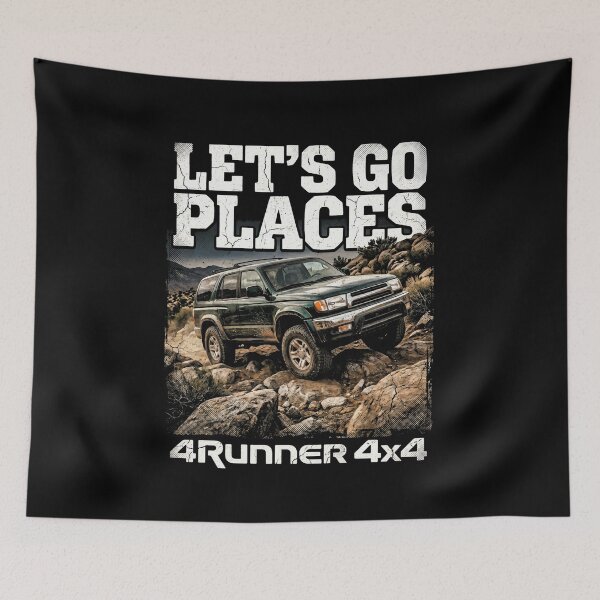 Item preview, Retro Style 3rd Gen 4Runner 4x4 Let's Go Places Off-Road Green designed and sold by Off-Road-Zone.