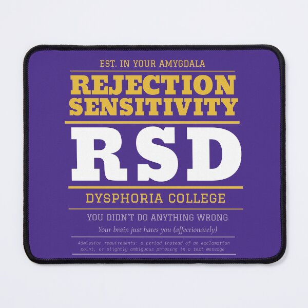 Item preview, Rejection Sensitive Dysphoria Club – Typography ADHD Humor t-shirt designed and sold by Mosidrip.