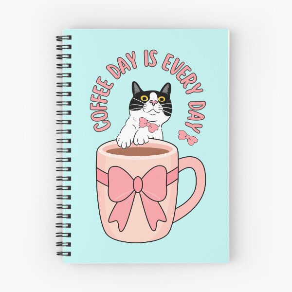 Item preview, Coffee Day Is Every Day Cute Cat peering over Coffee Mug designed and sold by BritishDelights.