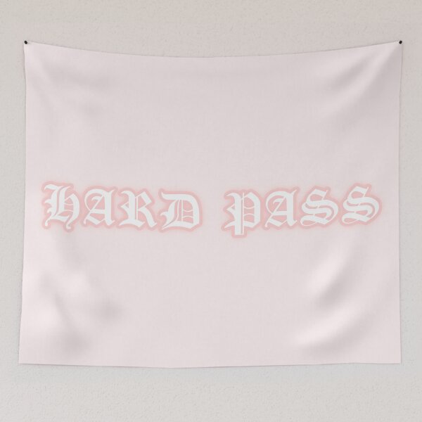 Item preview, Pastel "Hard Pass" Gothic Old English Text | Cute Pink Y2K Gothic Typography designed and sold by KawaiiTexts.