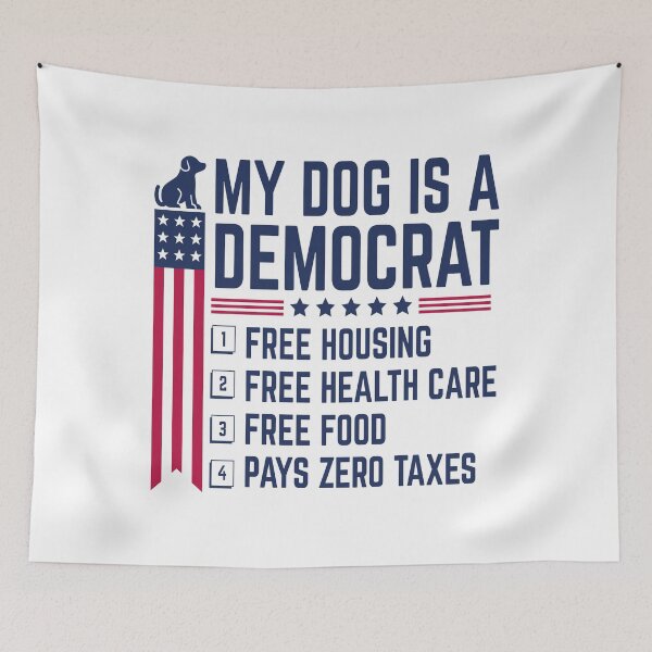 Item preview, Patriotic Dog Lover Shirt | My Dog Is a Democrat Funny designed and sold by BMLprint ⭐⭐⭐⭐⭐.