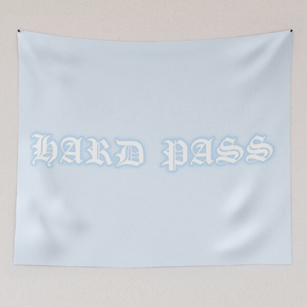 Item preview, Pastel "Hard Pass" Gothic Old English Text | Cute Blue Y2K Gothic Typography designed and sold by KawaiiTexts.