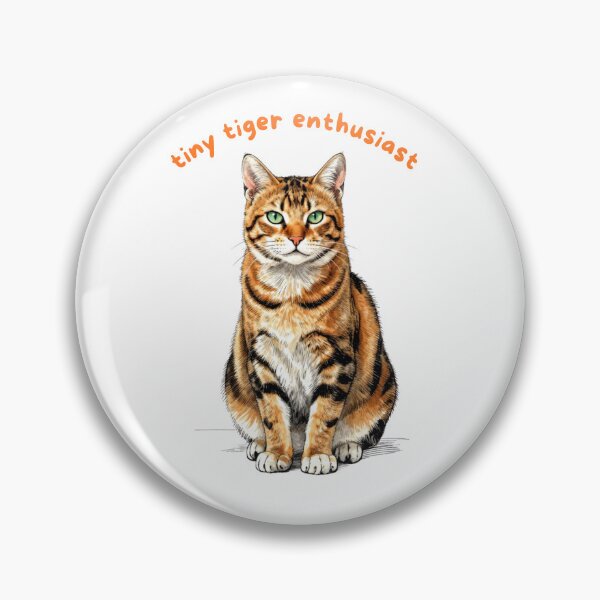 Item preview, Tiny Tiger Enthusiast Sticker | Cute Tabby Cat Vinyl Decal | Cat Lover Gift | Tiger Cat Laptop, Water Bottle & Journal Sticker designed and sold by Safiacreatess.