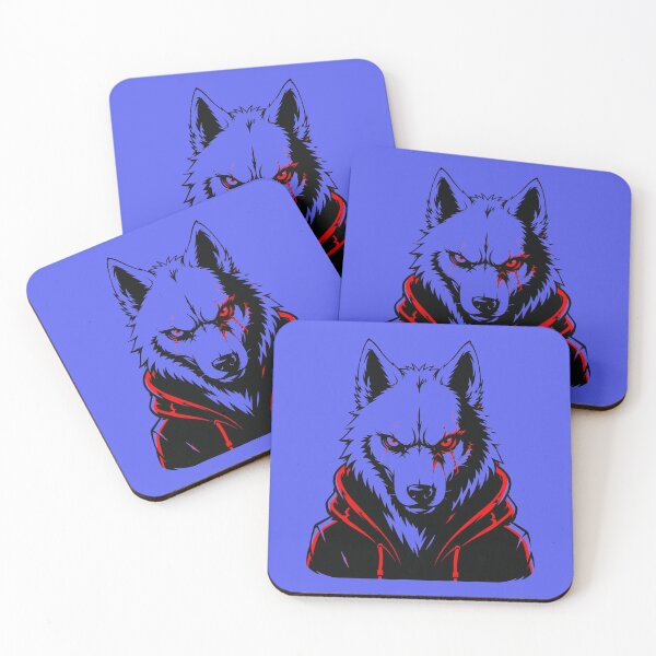 Item preview, Wolf Streetwear Warrior - Intense Red and Black Esports Mascot designed and sold by RAYBIL.