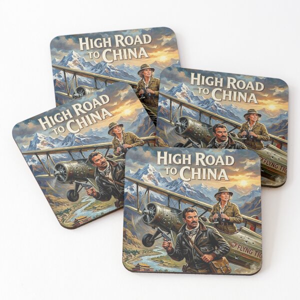 Item preview, High Road to China Retro Adventure Action Romance Tribute Art Movie Poster designed and sold by Art's Diner.
