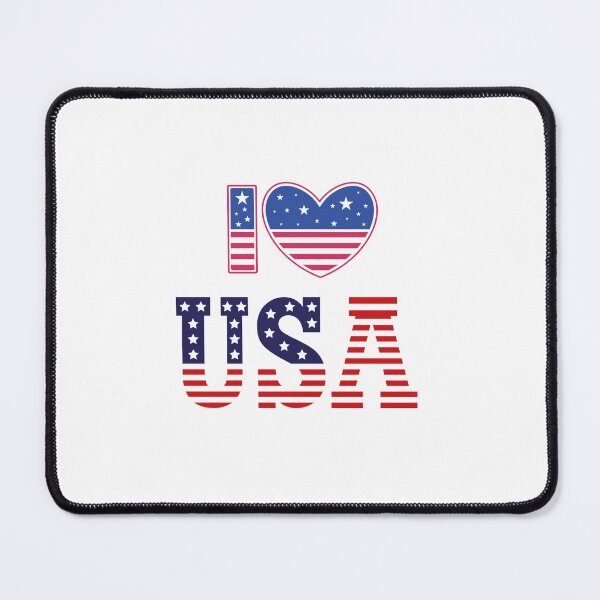 Item preview, I Love USA Patriotic American Flag Heart designed and sold by Sarah'sCreativeLab.