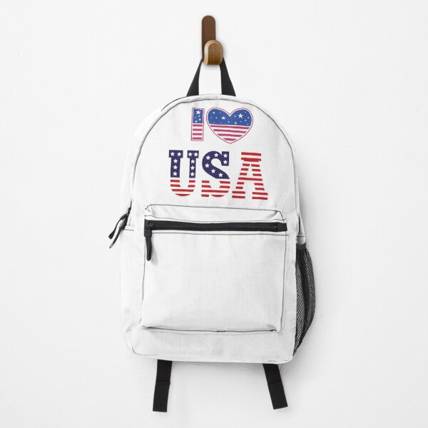 Item preview, I Love USA Patriotic American Flag Heart designed and sold by Sarah'sCreativeLab.