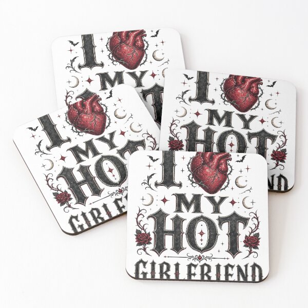 Item preview, I Love My Hot Girlfriend Gothic Design designed and sold by lvlupthreads.