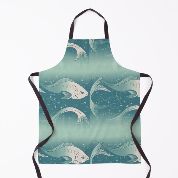 Item preview, Dreamy Celestial Teal Fish Constellation Seamless Pattern – Starry Ocean Magic designed and sold by Midnight Veil Designs.