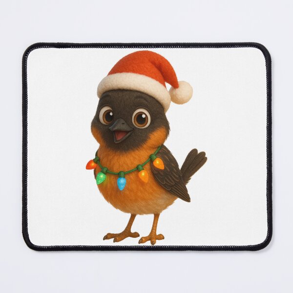 Item preview, Christmas Stonechat Bird designed and sold by Sillytoe.