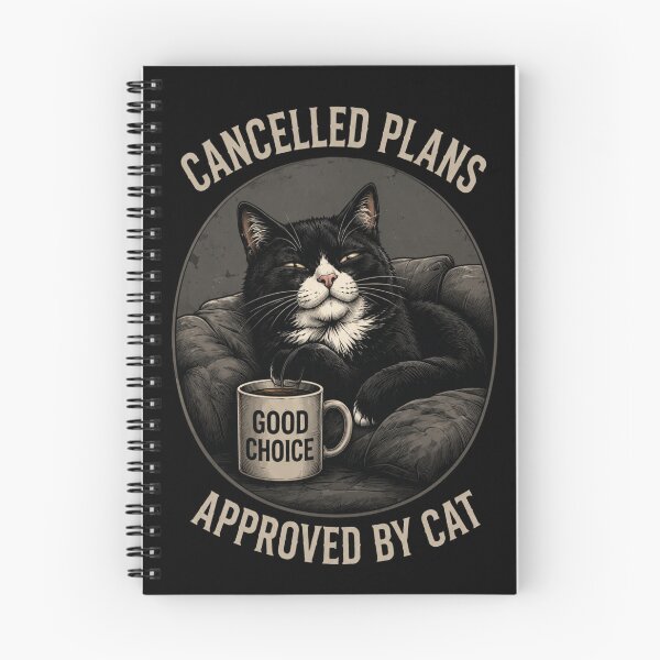 Item preview, Cancelled Plans Approved By Cat T-Shirt | Funny Vintage Cat Lover Gift | Cozy Introvert Design designed and sold by The Archive.