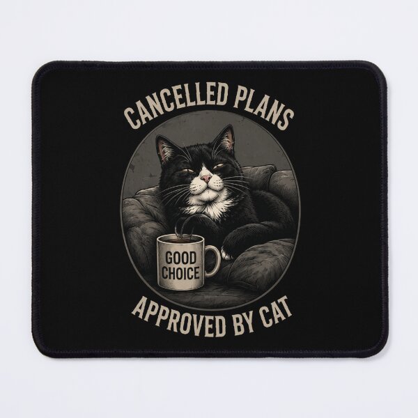 Item preview, Cancelled Plans Approved By Cat T-Shirt | Funny Vintage Cat Lover Gift | Cozy Introvert Design designed and sold by The Archive.