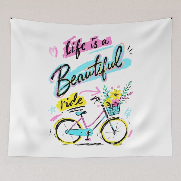 Item preview, Life Is A Beautiful Ride Bicycle Art designed and sold by RamyGallery.