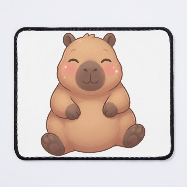 Item preview, Happy Capybara Illustration designed and sold by Stickivo.