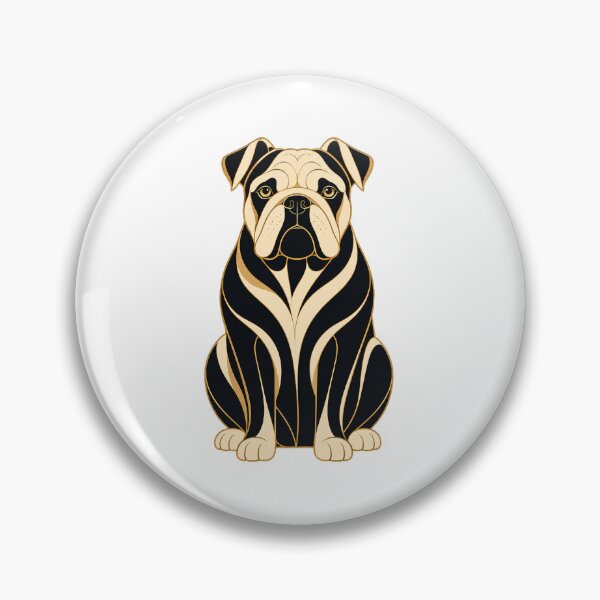 Item preview, Art Deco Bulldog Mascot designed and sold by Modern Mascot Archive.