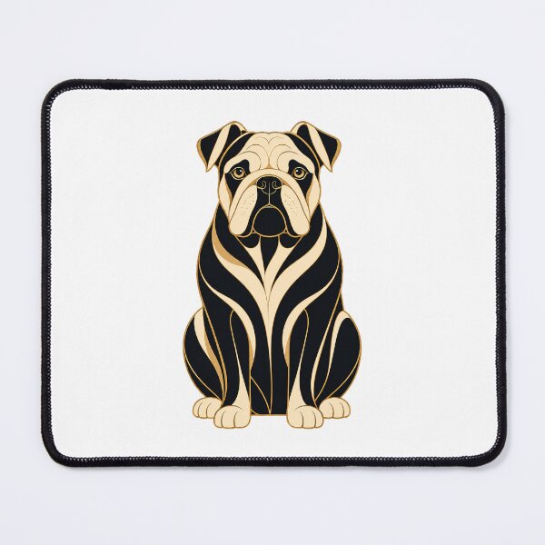 Item preview, Art Deco Bulldog Mascot designed and sold by Modern Mascot Archive.