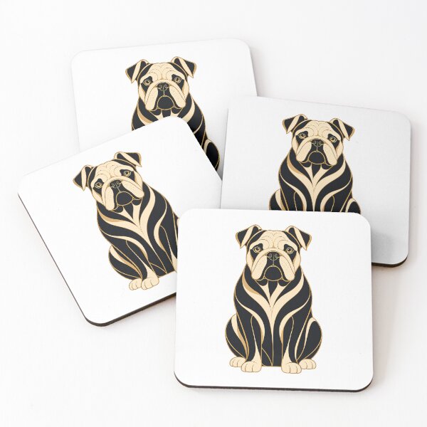 Item preview, Art Deco Bulldog Mascot designed and sold by Modern Mascot Archive.