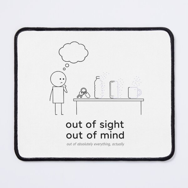 Item preview, Object Permanence Illustration ADHD Humor t-shirt designed and sold by Mosidrip.