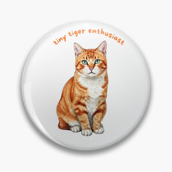 Item preview, Tiny Tiger Enthusiast Sticker | Orange Tabby Cat Vinyl Decal | Cute Ginger Cat Gift | Cat Lover Laptop, Water Bottle & Journal Sticker designed and sold by Safiacreatess.