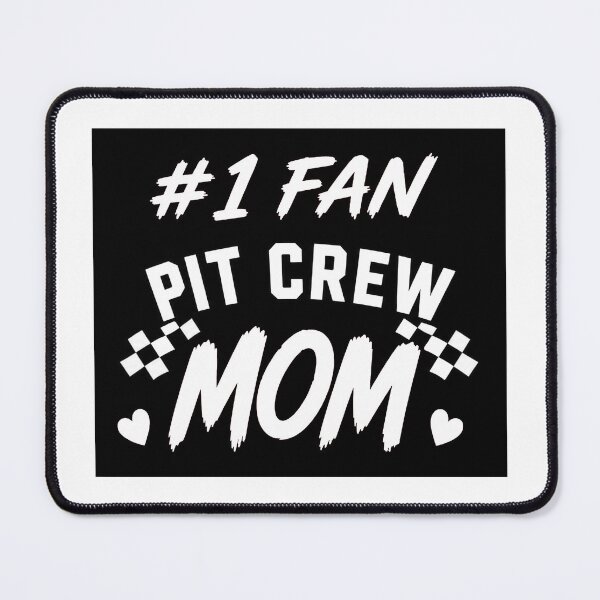 Item preview, PIT CREW MOM #1 FAN BLACK designed and sold by ocd_Jessica.