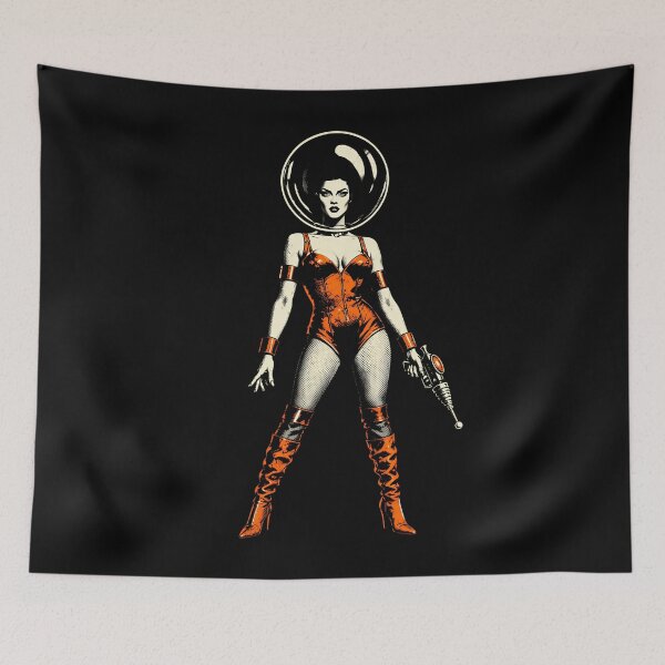 Item preview, Retro Space Siren with Ray Gun designed and sold by Victor Shadehorn.