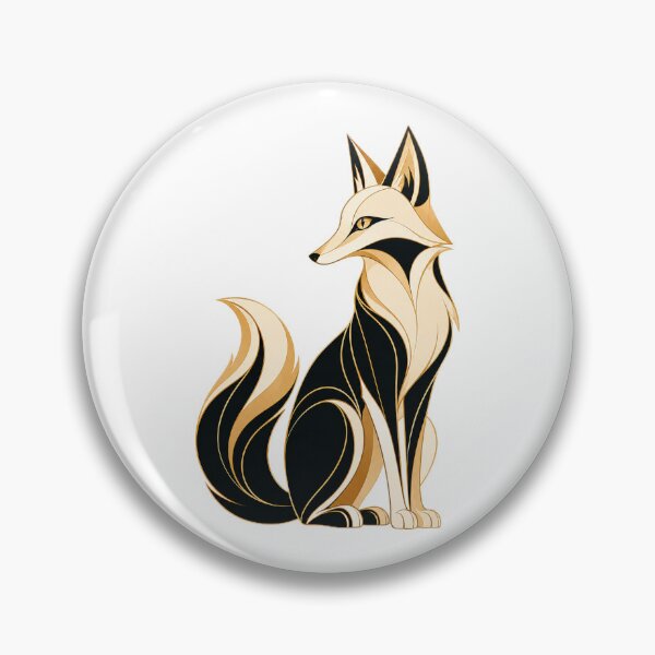 Item preview, Art Deco Fox Mascot designed and sold by Modern Mascot Archive.
