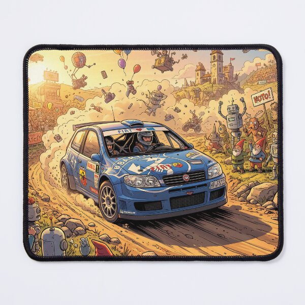 Item preview, Fiat Punto S1600 Rally Comic Illustration designed and sold by Racing Art Store.