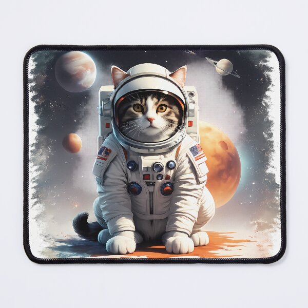 Item preview, Cute Fluffy Cat Space Astronaut Retro Vintage Style designed and sold by SancturShop.