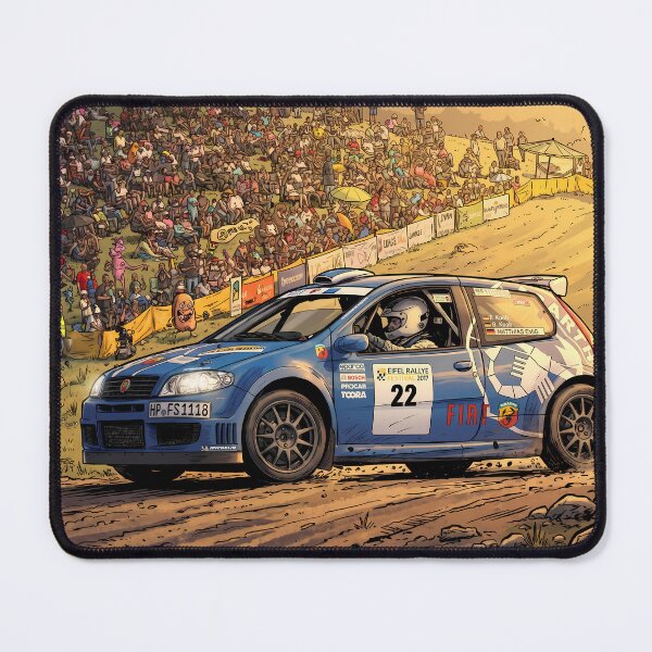 Item preview, Fiat Punto S1600 Rally Comic Illustration designed and sold by Racing Art Store.