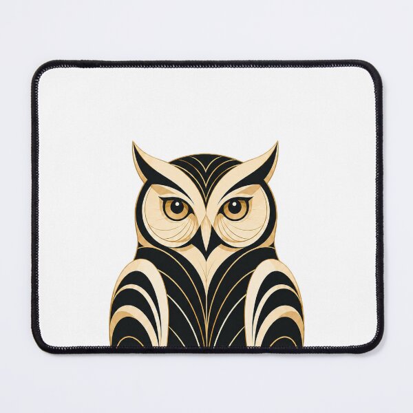 Item preview, Art Deco Owl Mascot designed and sold by Modern Mascot Archive.