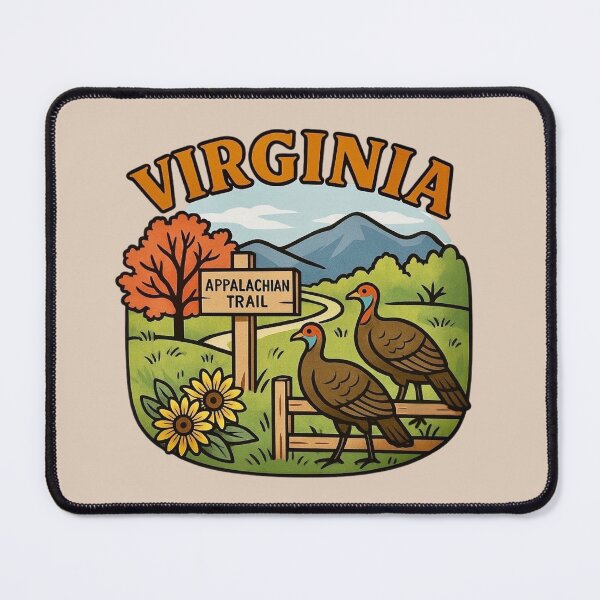 Item preview, Virginia - Appalachian Trail & Wild Turkeys designed and sold by Myra365Art.