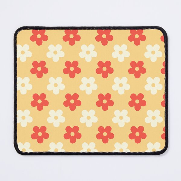 Item preview, Retro Red and Gold Daisy Pattern | Gift for Cottagecore Lovers | Aesthetic Red Floral Gift for Her | Retro Daisy Decor | Minimalist Red Floral Pattern | Red Yellow Floral Pattern designed and sold by VivaFy.