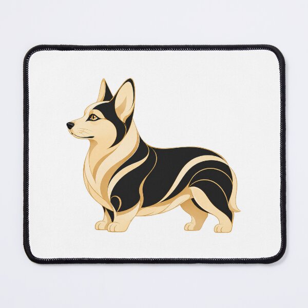 Item preview, Art Deco Corgi Mascot designed and sold by Modern Mascot Archive.