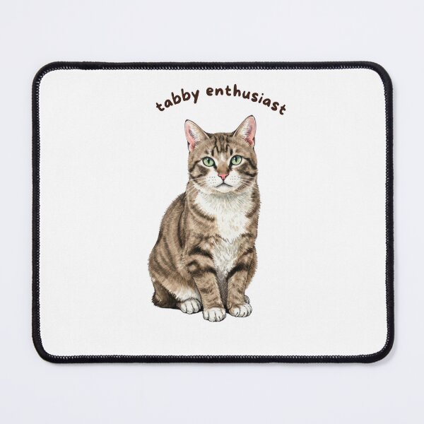 Item preview, Tabby Enthusiast Sticker | Brown Tabby Cat Vinyl Decal | Cute Cat Lover Gift | Tabby Cat Laptop, Water Bottle & Journal Sticker designed and sold by Safiacreatess.