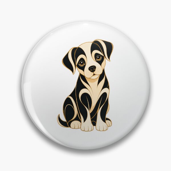 Item preview, Art Deco Puppy Mascot designed and sold by Modern Mascot Archive.