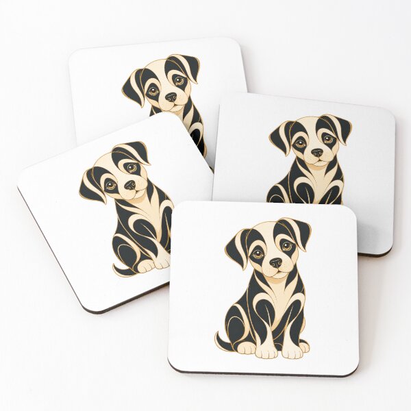 Item preview, Art Deco Puppy Mascot designed and sold by Modern Mascot Archive.