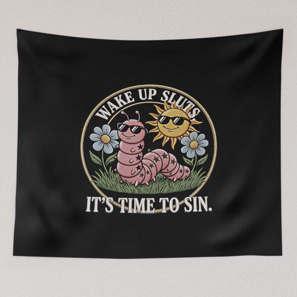 Item preview, Wake Up Sluts It's Time to Sin Funny Animal Meme  designed and sold by gear-posters.