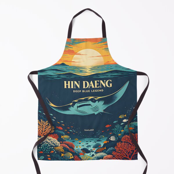 Item preview, Hin Daeng Vintage tropical travel illustration of Hin Daeng, Thailand. designed and sold by Spirit of Siam.